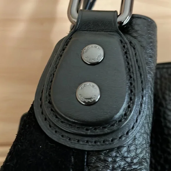 DESIGNER: Coach mixed leather Edie bag - Picture 5 of 17